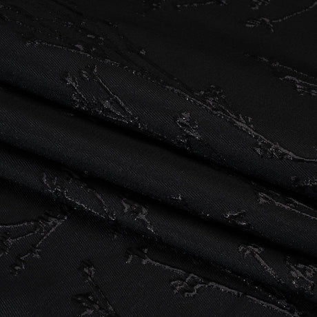 Metallic Brocade - Black on Black Flowering Branches