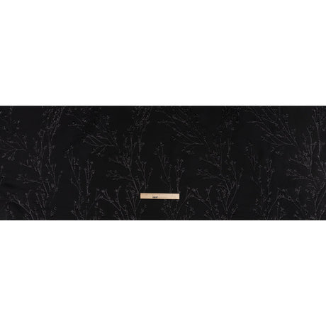 Metallic Brocade - Black on Black Flowering Branches