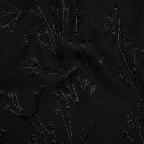 Metallic Brocade - Black on Black Flowering Branches