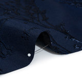 Metallic Brocade - Navy on Navy Flowering Branches