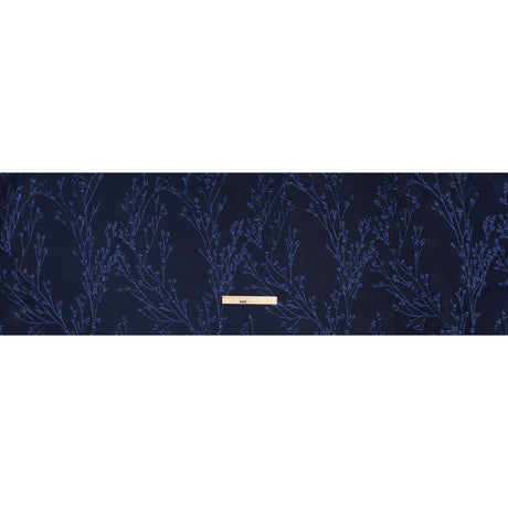 Metallic Brocade - Navy on Navy Flowering Branches