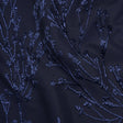 Metallic Brocade - Navy on Navy Flowering Branches