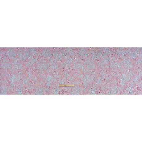 Metallic Brocade - Baby Pink and Sky Blue Abstract Sponge Texture