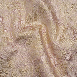Metallic Brocade - Pale Pink and Gold Abstract Sponge Texture