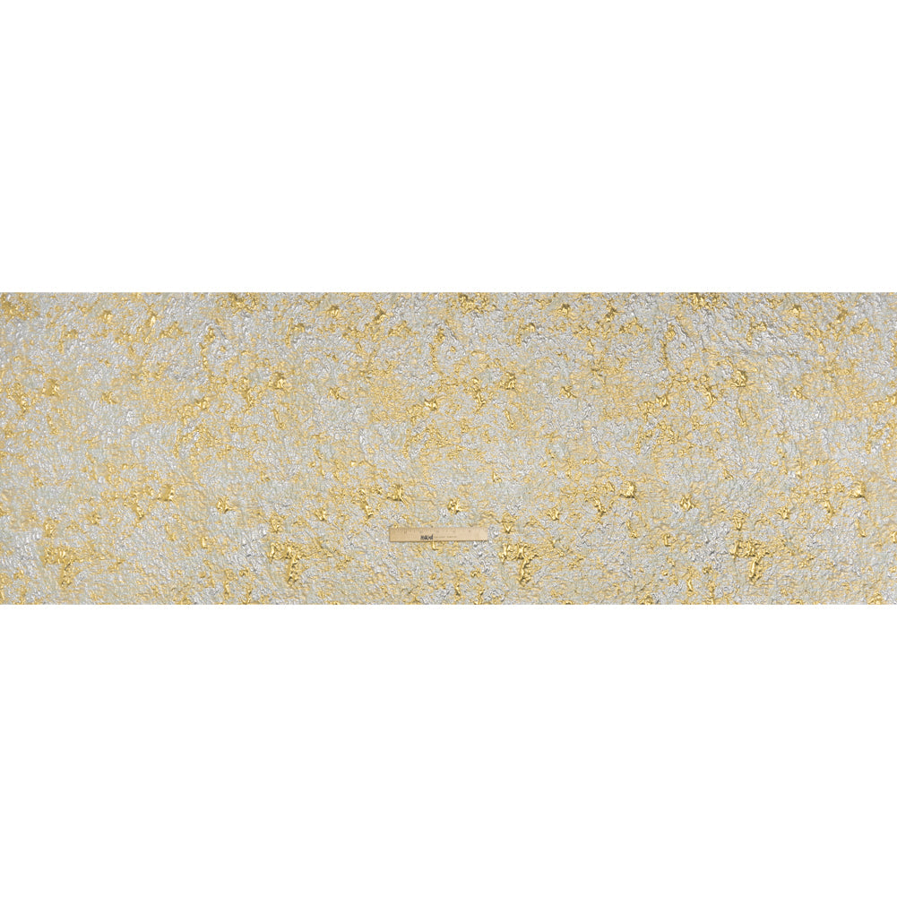 Metallic Brocade - Silver and Gold Abstract Sponge Texture