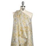 Metallic Brocade - Silver and Gold Abstract Sponge Texture
