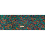 Metallic Brocade - Orange, Eggplant Purple and Teal Abstract Sponge Texture