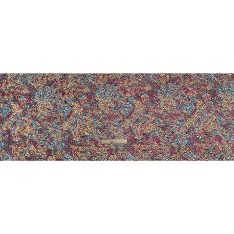 Metallic Brocade - Hot Pink, Sky Blue and Gold Abstract Sponge Texture