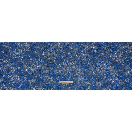 Metallic Brocade - Royal, Steel and Sky Blue Abstract Sponge Texture