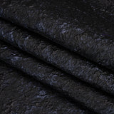 Metallic Brocade - Black and Navy Abstract Sponge Texture