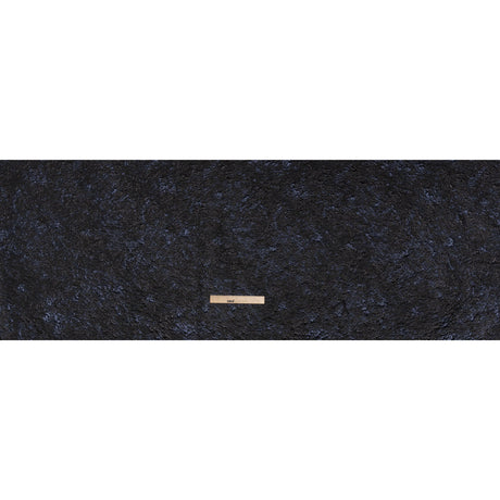 Metallic Brocade - Black and Navy Abstract Sponge Texture