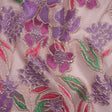 Metallic Burnout Brocade - Purple, Pink and Rose Gold Festive Florals