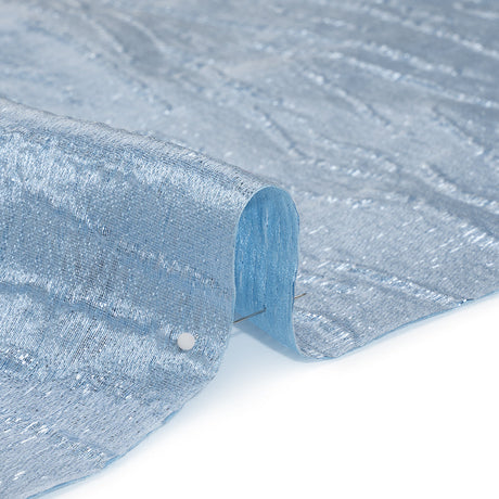 Metallic Brocade - Sky Blue Subtle Wrinkles - Kylie Collection