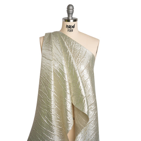 Metallic Brocade - Silver Subtle Wrinkles - Kylie Collection