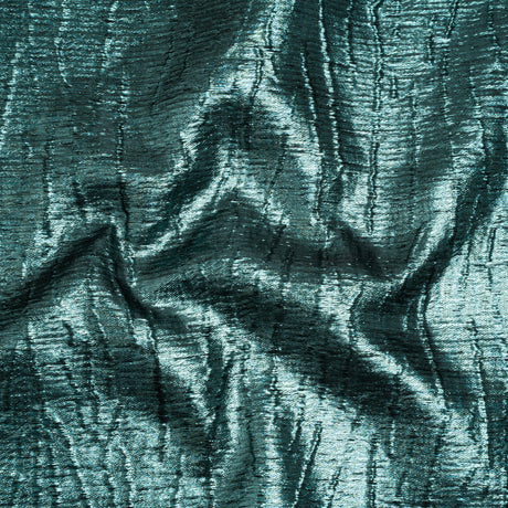 Metallic Brocade - Muted Teal Subtle Wrinkles - Kylie Collection