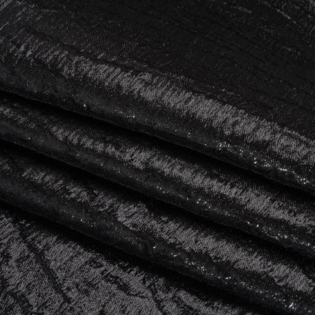 Metallic Brocade - Black Subtle Wrinkles - Kylie Collection