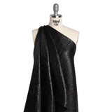 Metallic Brocade - Black Subtle Wrinkles - Kylie Collection