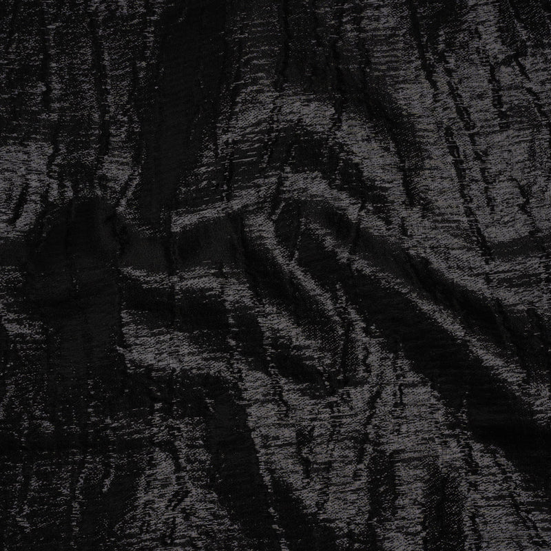 Metallic Brocade - Black Subtle Wrinkles - Kylie Collection