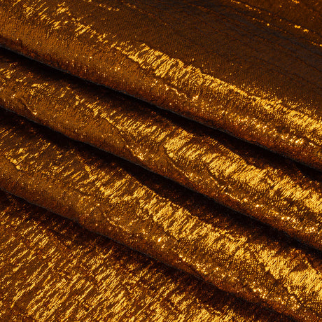 Metallic Brocade - Orange Subtle Wrinkles - Kylie Collection