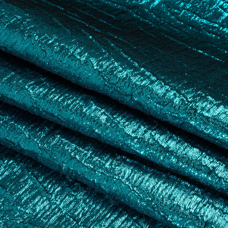 Metallic Brocade - Turquoise Subtle Wrinkles - Kylie Collection