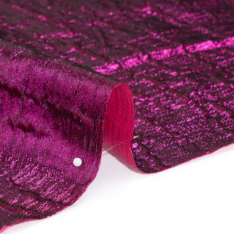 Metallic Brocade - Fuchsia Subtle Wrinkles - Kylie Collection