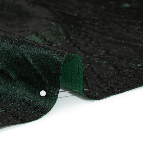 Metallic Brocade - Forest Green Subtle Wrinkles - Kylie Collection