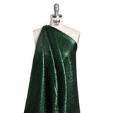 Metallic Brocade - Forest Green Subtle Wrinkles - Kylie Collection