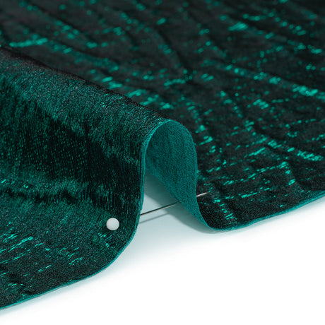 Metallic Brocade - Bright Teal Subtle Wrinkles - Kylie Collection