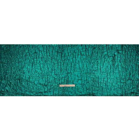Metallic Brocade - Bright Teal Subtle Wrinkles - Kylie Collection