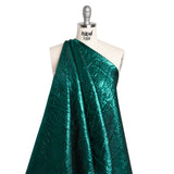 Metallic Brocade - Bright Teal Subtle Wrinkles - Kylie Collection