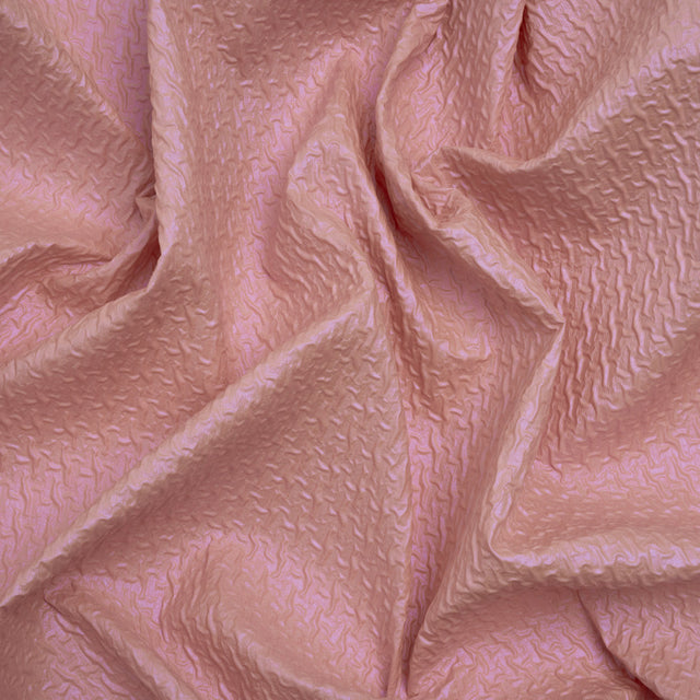 Puckered Novelty Jacketing - Rose Pink Abstract - Edana Collection