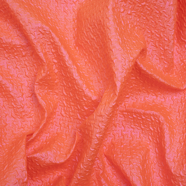 Puckered Novelty Jacketing - Coral Abstract - Edana Collection