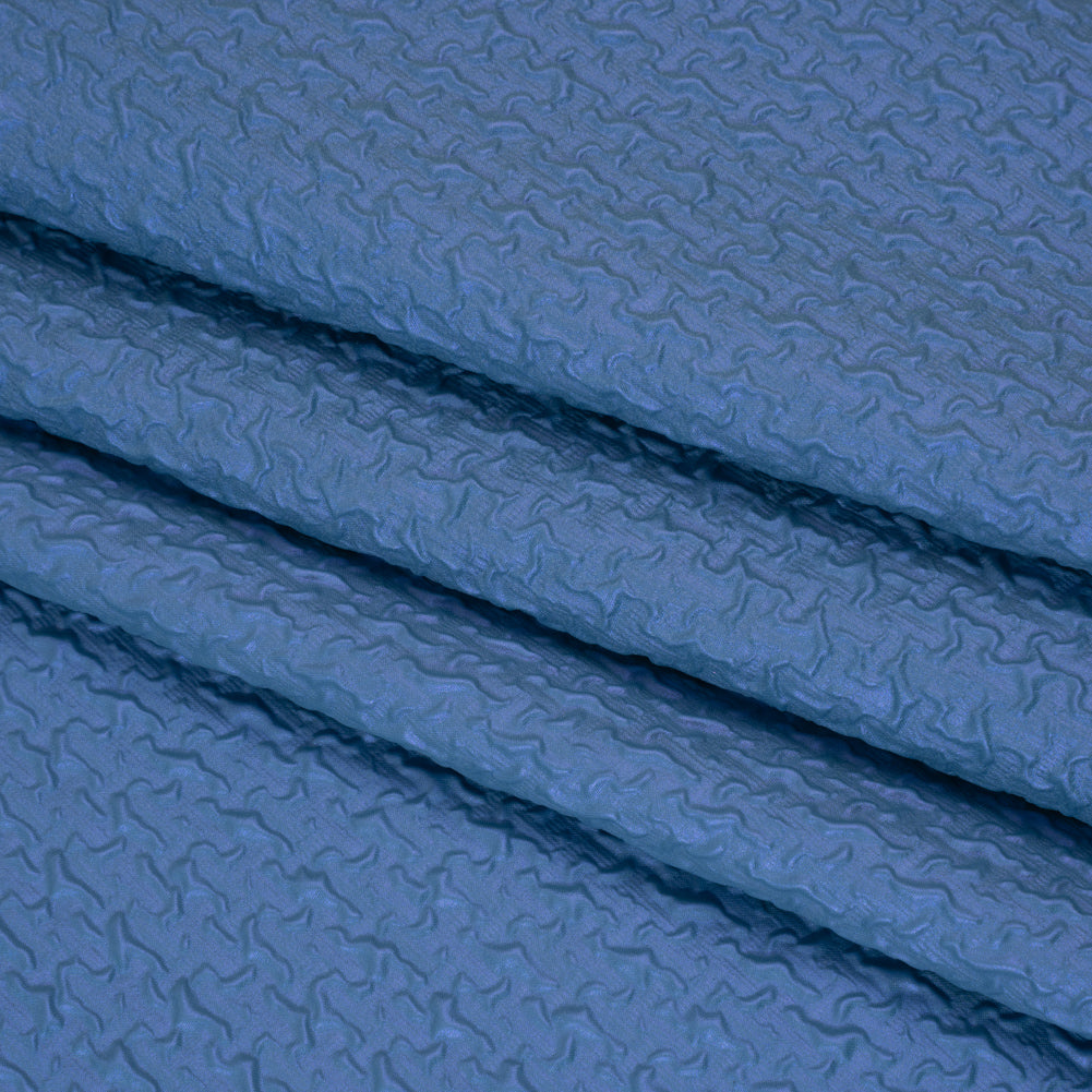 Puckered Novelty Jacketing - Blue Abstract - Edana Collection