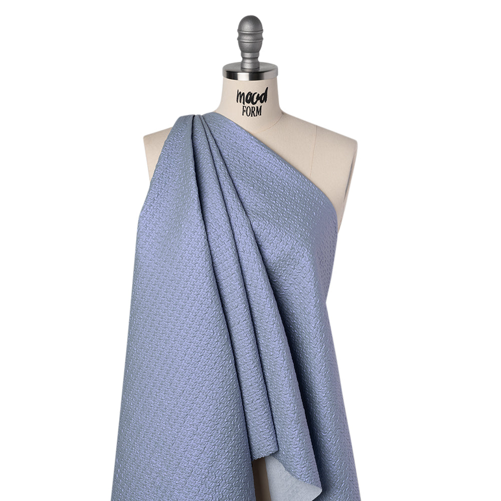 Puckered Novelty Jacketing - Sky Blue Abstract - Edana Collection