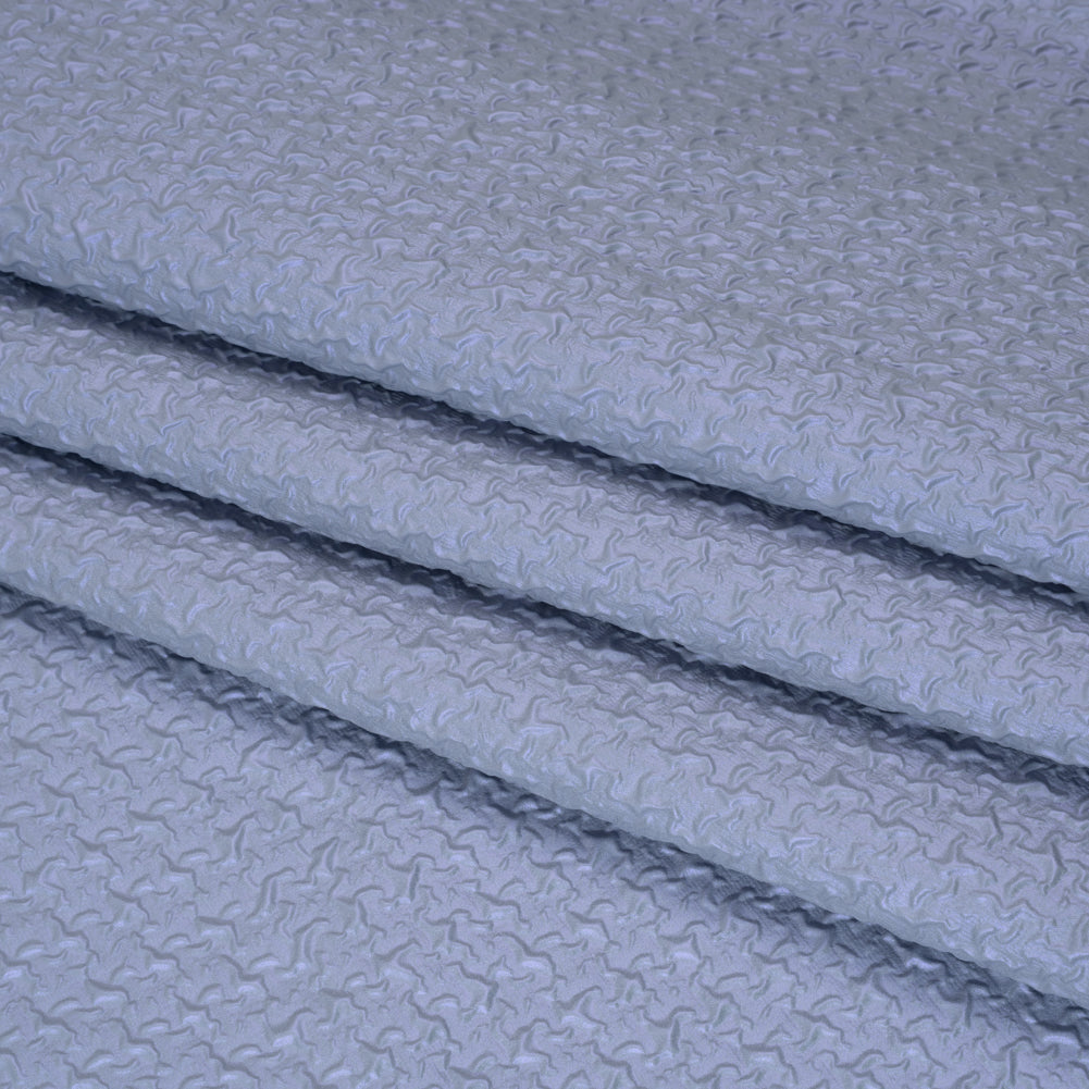 Puckered Novelty Jacketing - Sky Blue Abstract - Edana Collection
