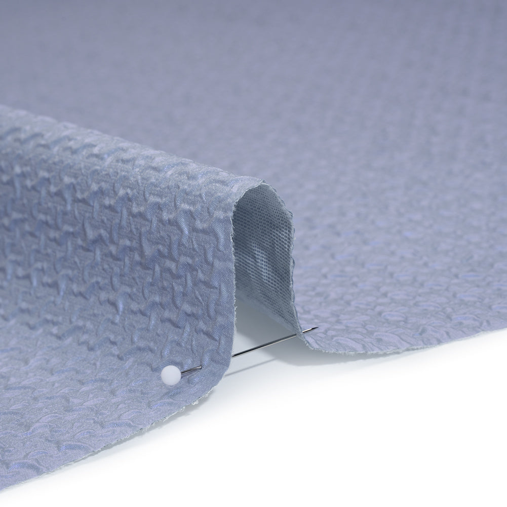 Puckered Novelty Jacketing - Sky Blue Abstract - Edana Collection