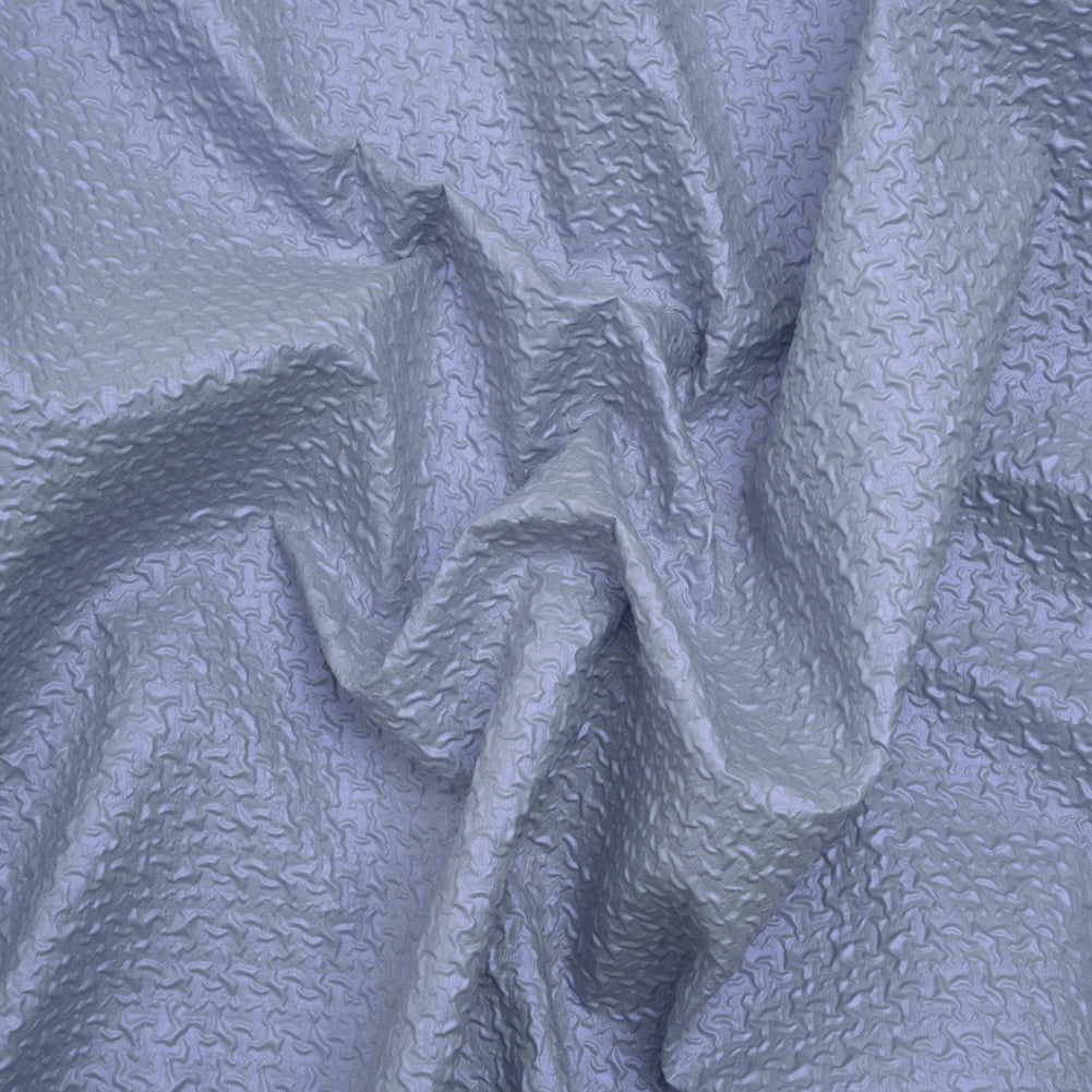 Puckered Novelty Jacketing - Sky Blue Abstract - Edana Collection