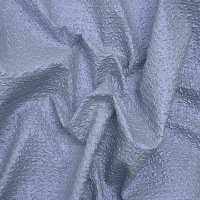 Puckered Novelty Jacketing - Sky Blue Abstract - Edana Collection