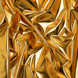 Foiled Faux Leather Stretch Knit - Gold with Yellow Backing - Alison Collection