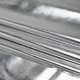 Foiled Faux Leather Stretch Knit - Silver with White Backing - Alison Collection