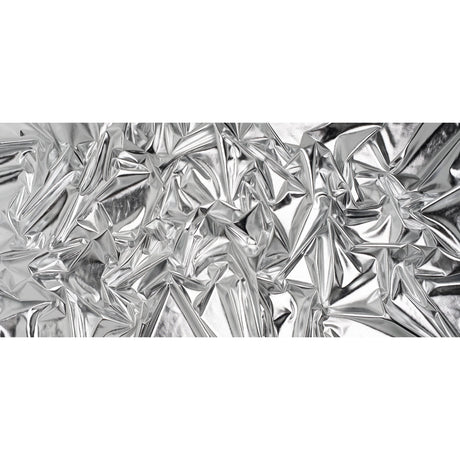 Foiled Faux Leather Stretch Knit - Silver with White Backing - Alison Collection