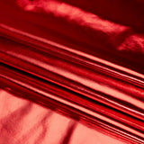 Foiled Faux Leather Stretch Knit - Red - Alison Collection