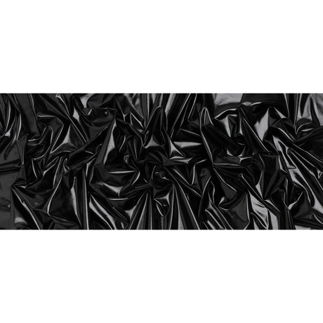 Foiled Faux Leather Stretch Knit - Black - Alison Collection
