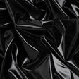 Foiled Faux Leather Stretch Knit - Black - Alison Collection