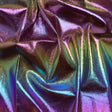 Crinkled Metallic Faux Leather - Silver, Yellow and Fuchsia Ombre - Adriana Collection