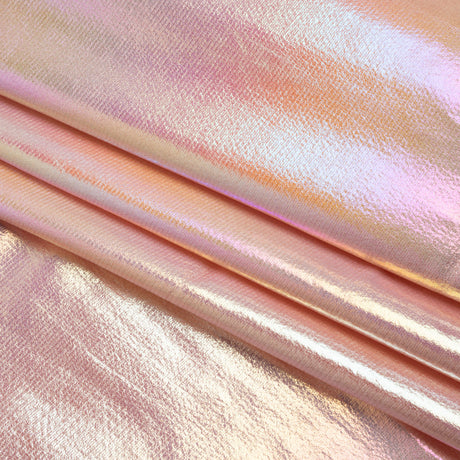 Crinkled Metallic Faux Leather - Pink and Yellow Ombre - Adriana Collection