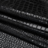 Crocodile Faux Leather Vinyl - Black - Kristin Collection