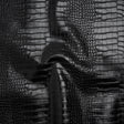 Crocodile Faux Leather Vinyl - Black - Kristin Collection