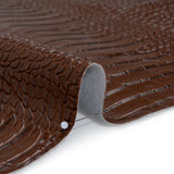 Crocodile Faux Leather Vinyl - Brown - Kristin Collection