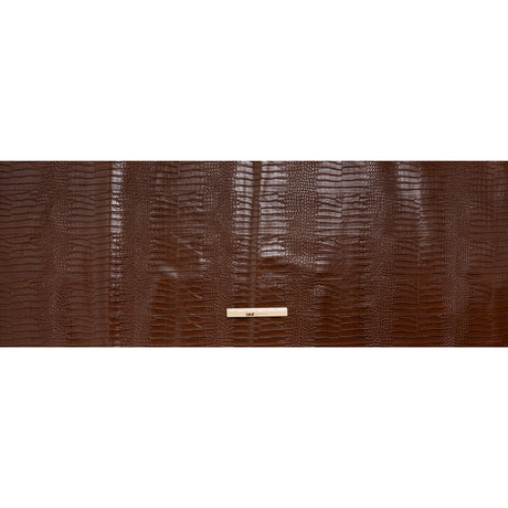 Crocodile Faux Leather Vinyl - Brown - Kristin Collection